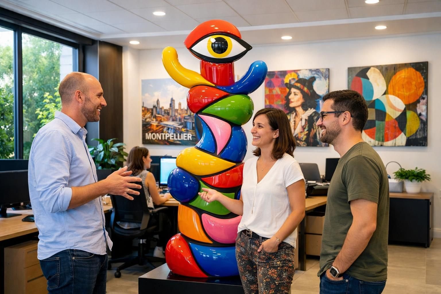 découvrez comment les entreprises de montpellier valorisent l'art au bureau tout en réalisant des économies d'impôts grâce à la collaboration avec des artistes locaux.